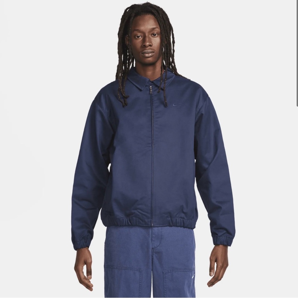 Nike Life Men's Navy Full-Zip Harrington Jacket size S